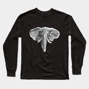 Elephant lovers Black and White Long Sleeve T-Shirt